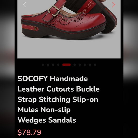Socofy red clogs - Picture 2 of 6